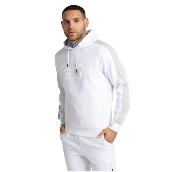 NWT US Polo Assn Men's M Sport Pullover Hoodie White [jb] - Picture 1 of 9